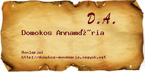 Domokos Annamária névjegykártya