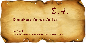 Domokos Annamária névjegykártya